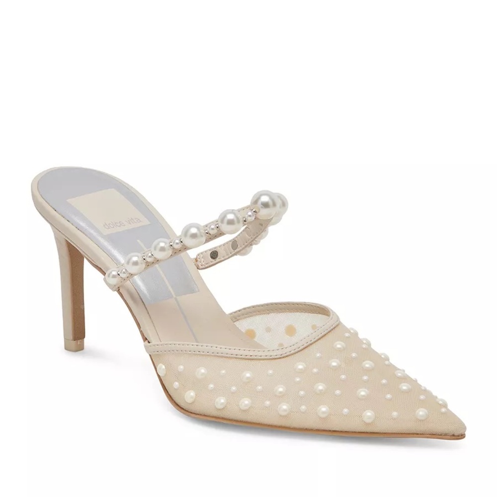 Dolce Vita Katik Embellished Pointed Toe High Heel Pumps size 6 wide